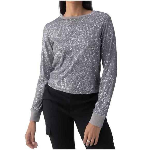 NEW SANCTUARY sparkle together top in gunmetal - Picture 1 of 3